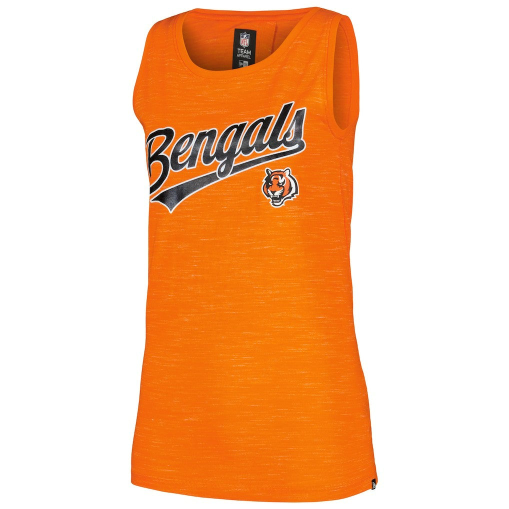 Cincinnati Bengals New Era Women's Space Dye Active Tank Top Orange - NFL