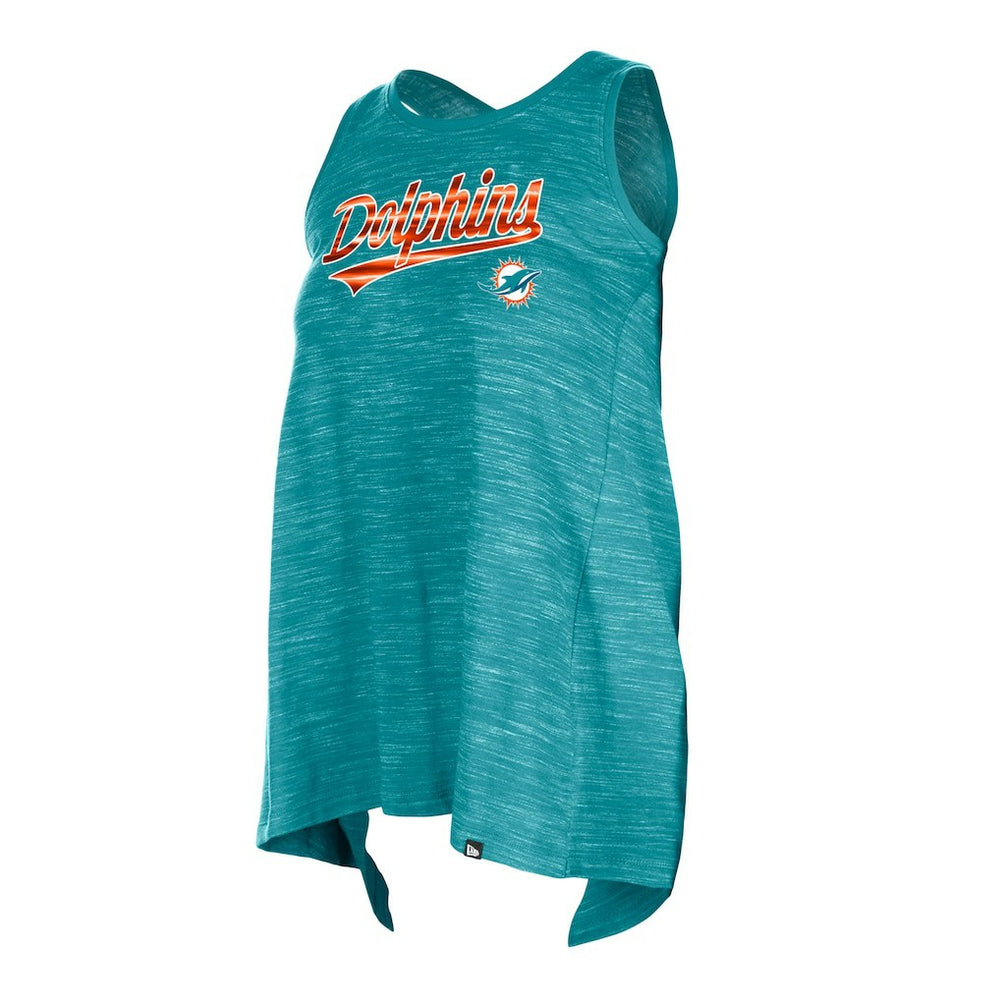 Miami Dolphins New Era Women's Space Dye Active Tank Top Aqua - NFL
