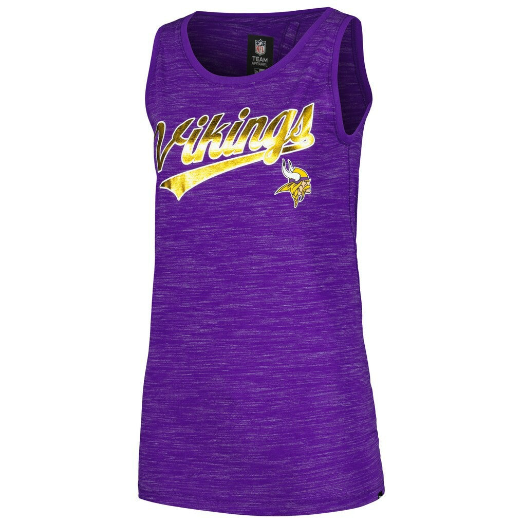 Minnesota Vikings New Era Women's Space Dye Active Tank Top Purple - NFL