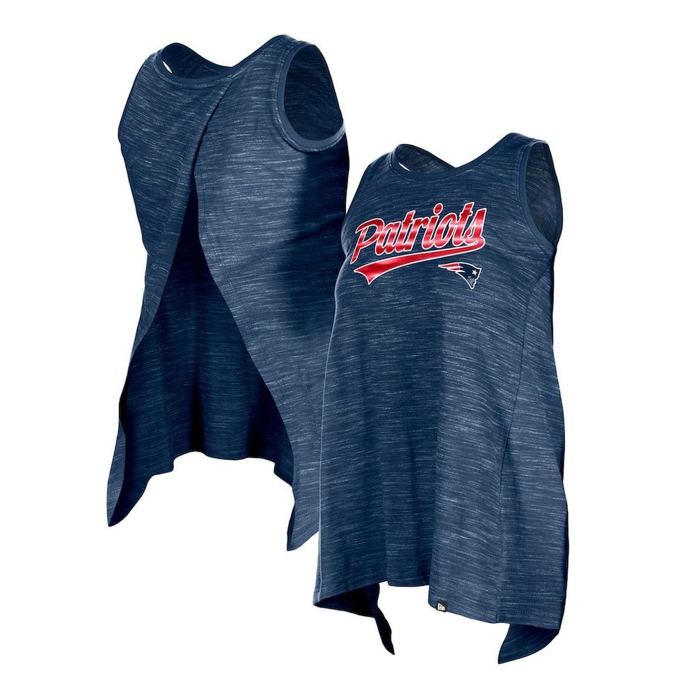New England Patriots New Era Women's Space Dye Active Tank Top Navy - NFL