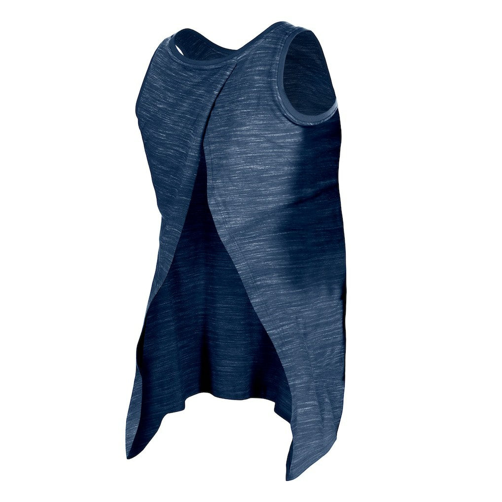 New England Patriots New Era Women's Space Dye Active Tank Top Navy - NFL