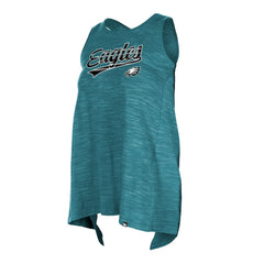 Philadelphia Eagles New Era Women's Space Dye Active Tank Top Midnight Green - NFL