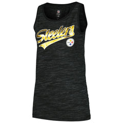 Pittsburgh Steelers New Era Women's Space Dye Active Tank Top Black - NFL