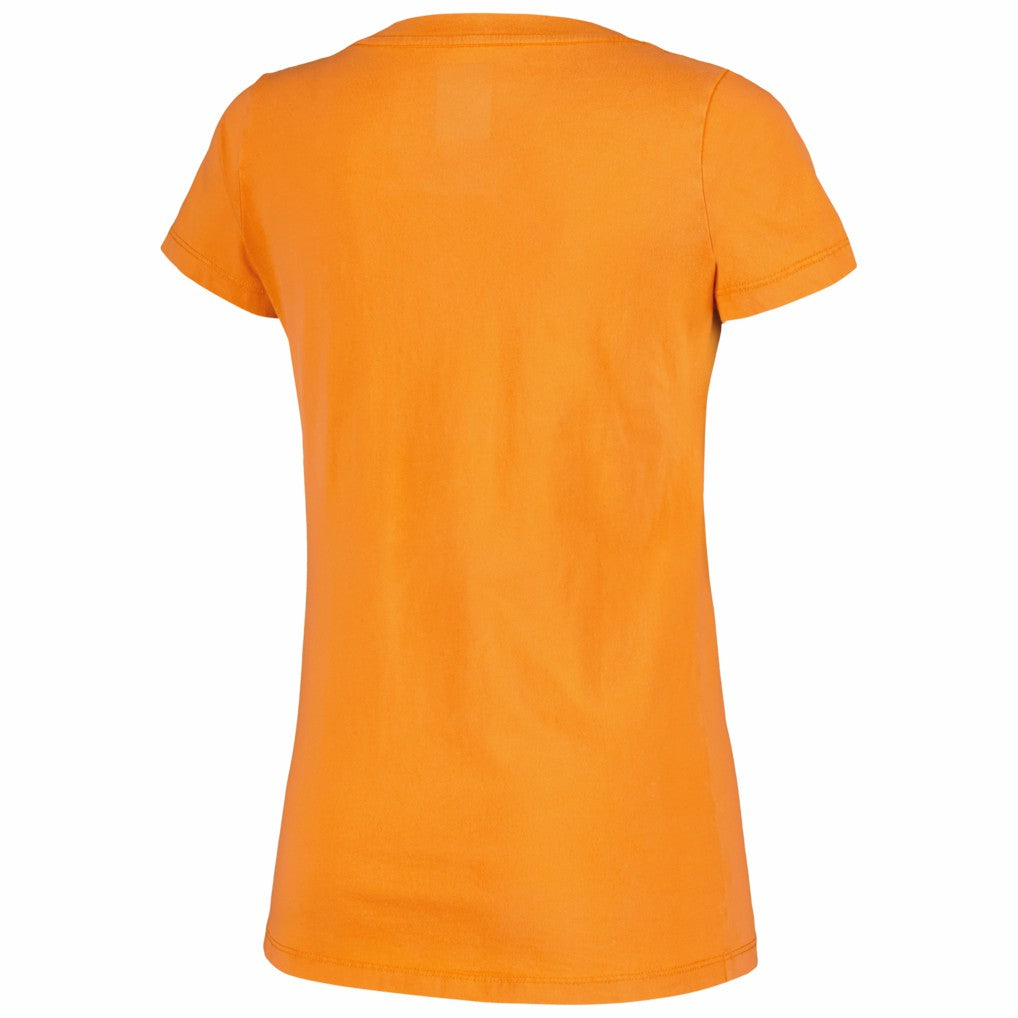 Cincinnati Bengals New Era Women's Enzyme Wash Low V-Neck T-Shirt Orange - NFL