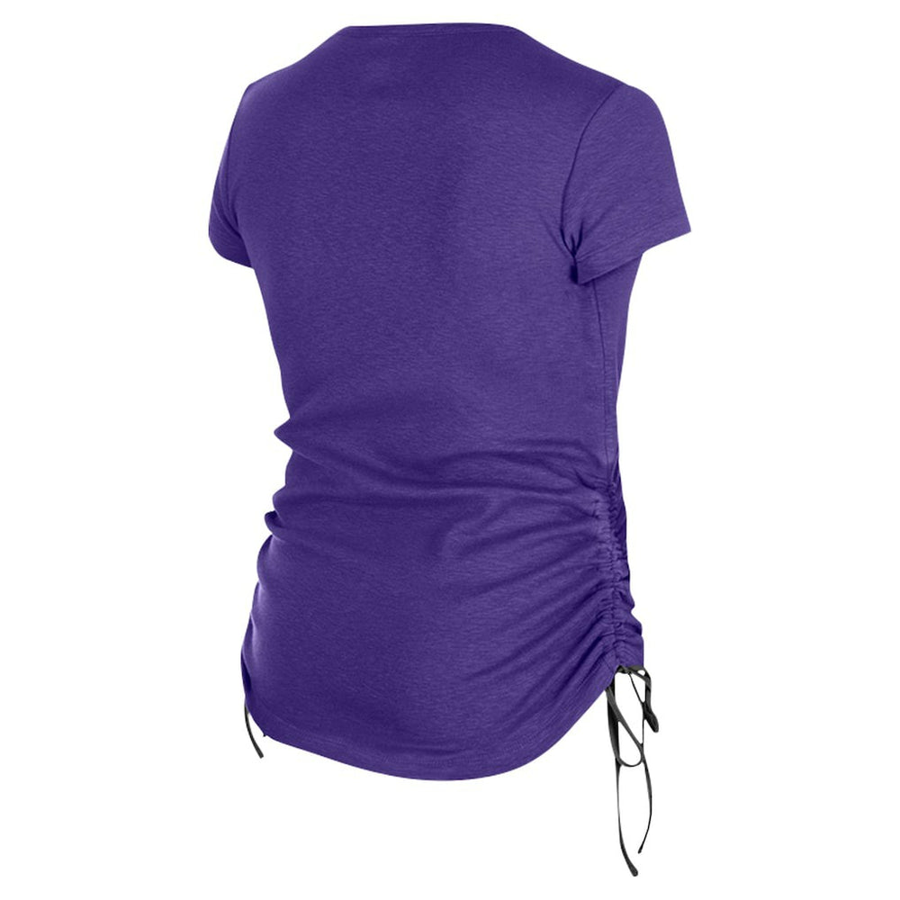 Baltimore Ravens New Era Women's Ruched Side T-Shirt Purple - NFL