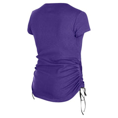 Baltimore Ravens New Era Women's Ruched Side T-Shirt Purple - NFL