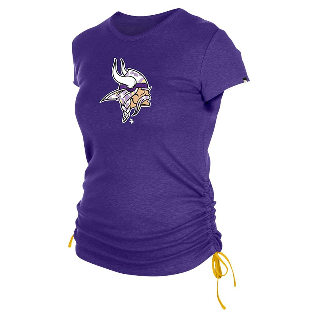 Minnesota Vikings New Era Women's Ruched Side T-Shirt Purple - NFL
