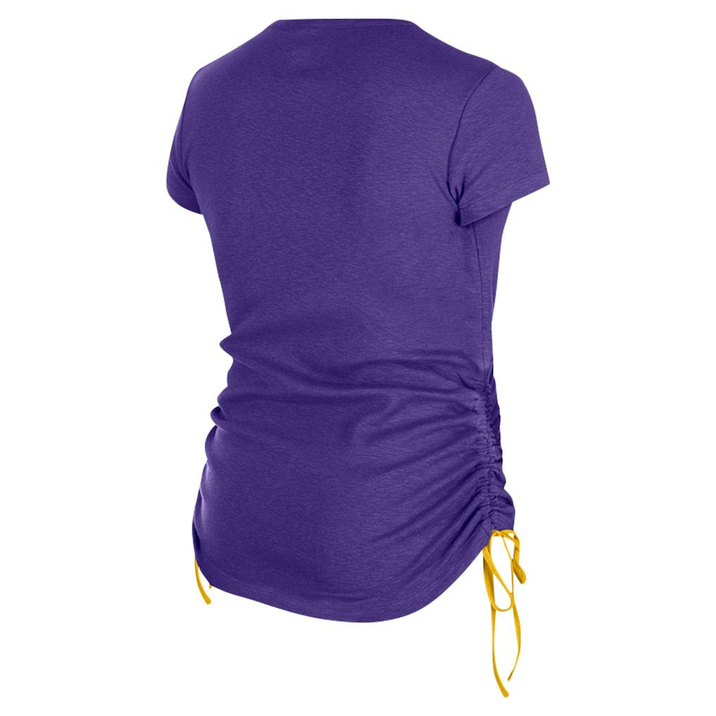 Minnesota Vikings New Era Women's Ruched Side T-Shirt Purple - NFL