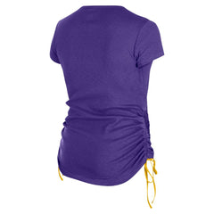Minnesota Vikings New Era Women's Ruched Side T-Shirt Purple - NFL