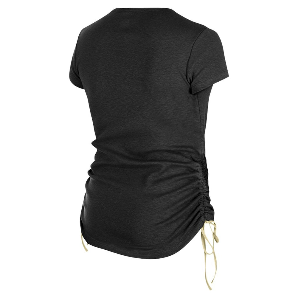 New Orleans Saints New Era Women's Ruched Side T-Shirt Black - NFL