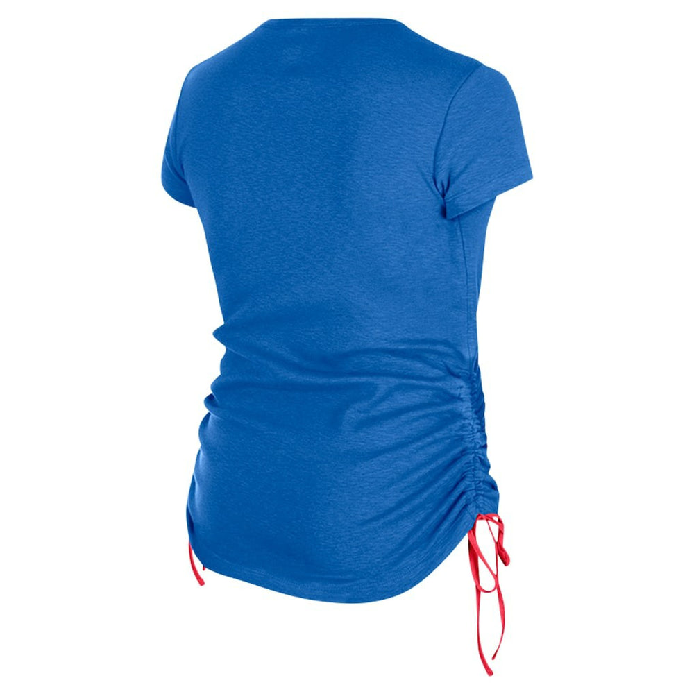 New York Giants New Era Women's Ruched Side T-Shirt Royal - NFL