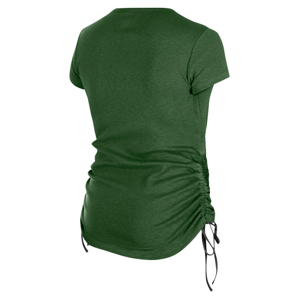 New York Jets New Era Women's Ruched Side T-Shirt Green - NFL