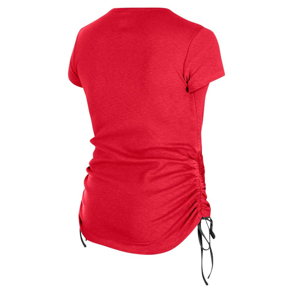 San Francisco 49ers New Era Women's Ruched Side T-Shirt Red - NFL