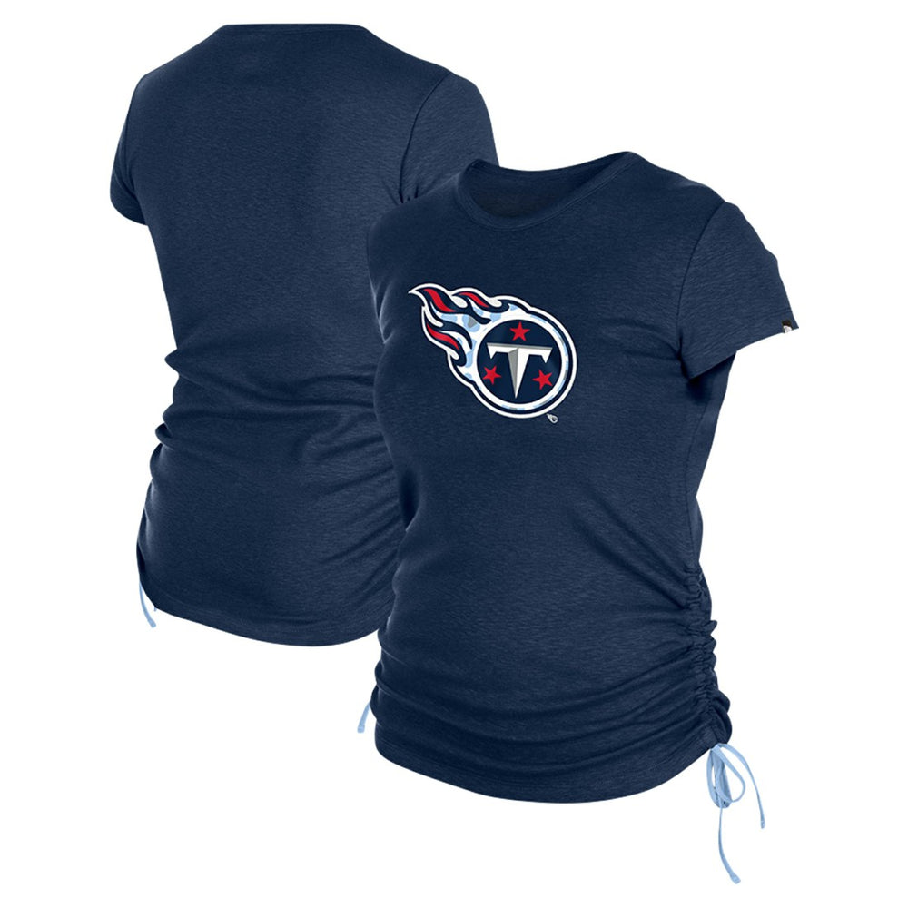 Tennessee Titans New Era Women's Ruched Side T-Shirt Navy - NFL