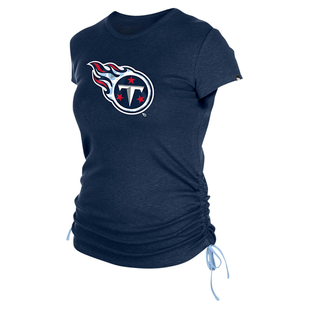 Tennessee Titans New Era Women's Ruched Side T-Shirt Navy - NFL