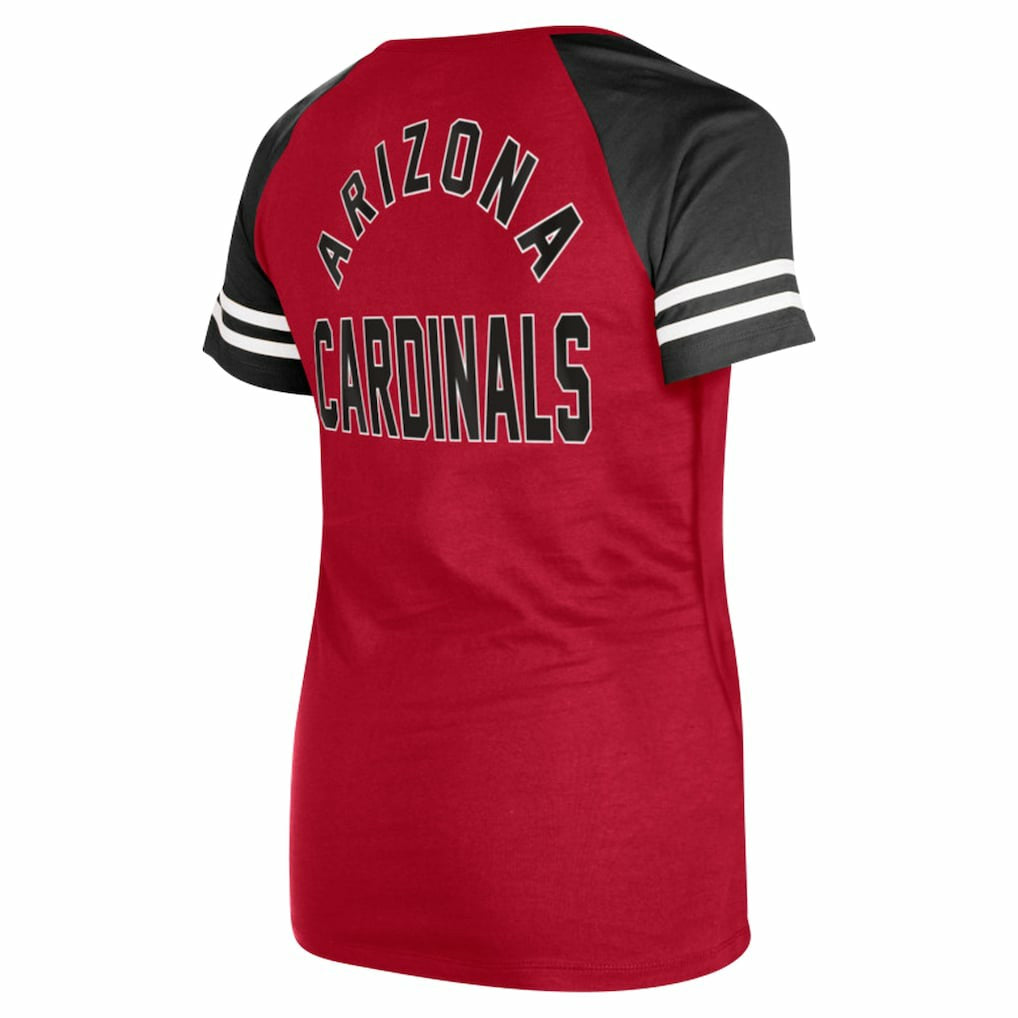 Arizona Cardinals New Era Women's Lace-Up Raglan T-Shirt Cardinal - NFL