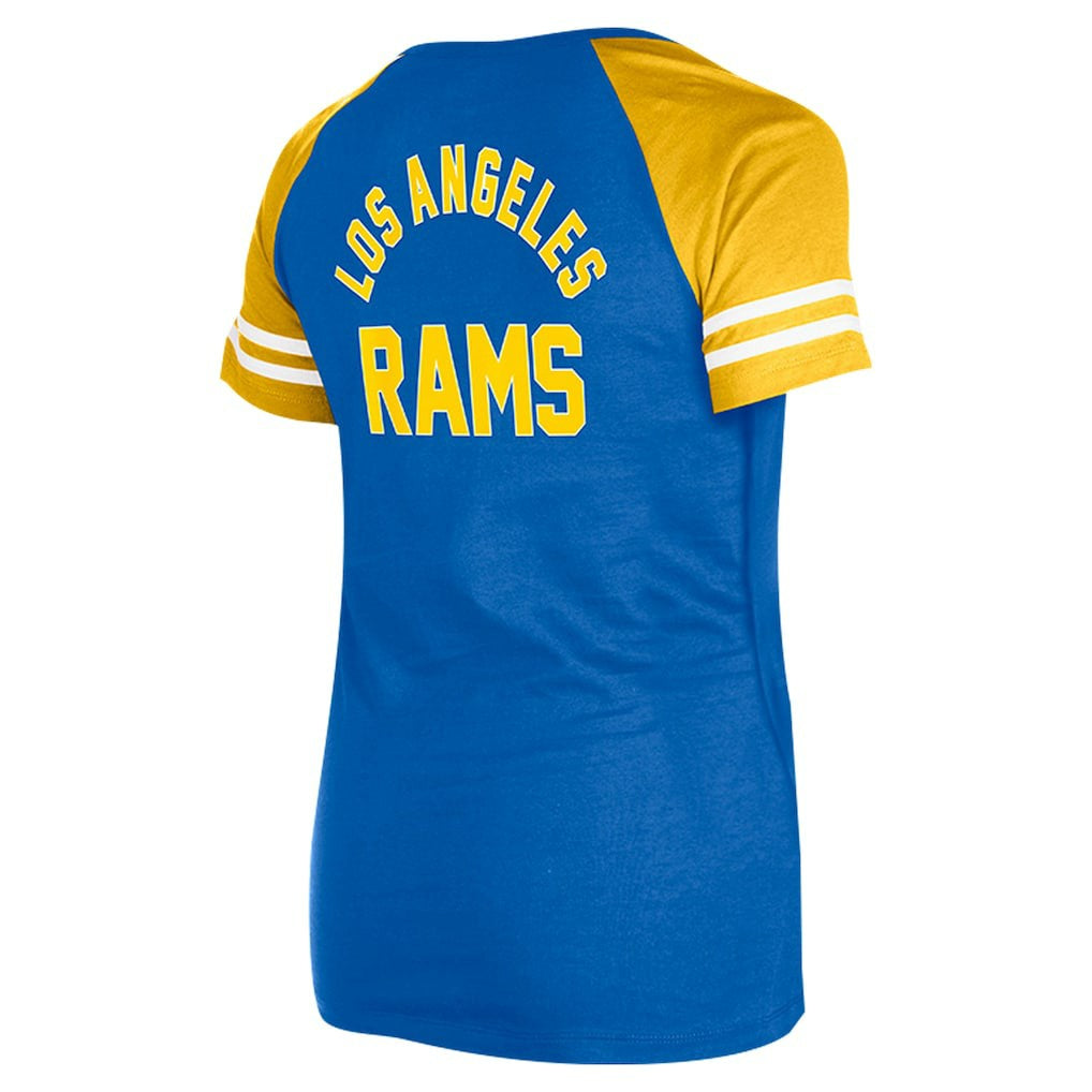 Los Angeles Rams New Era Women's Lace-Up Raglan T-Shirt Royal - NFL