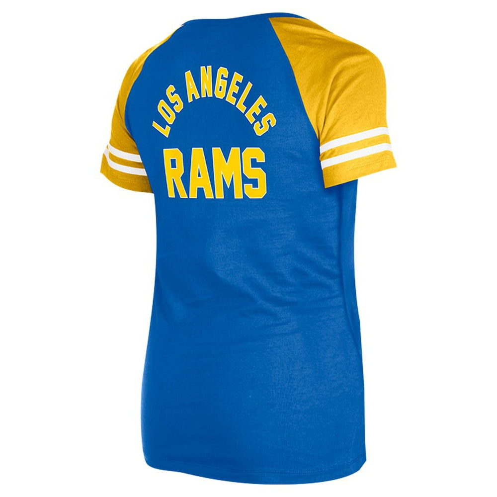 Los Angeles Rams New Era Women's Lace-Up Raglan T-Shirt Royal - NFL