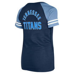 Tennessee Titans New Era Women's Lace-Up Raglan T-Shirt Navy - NFL
