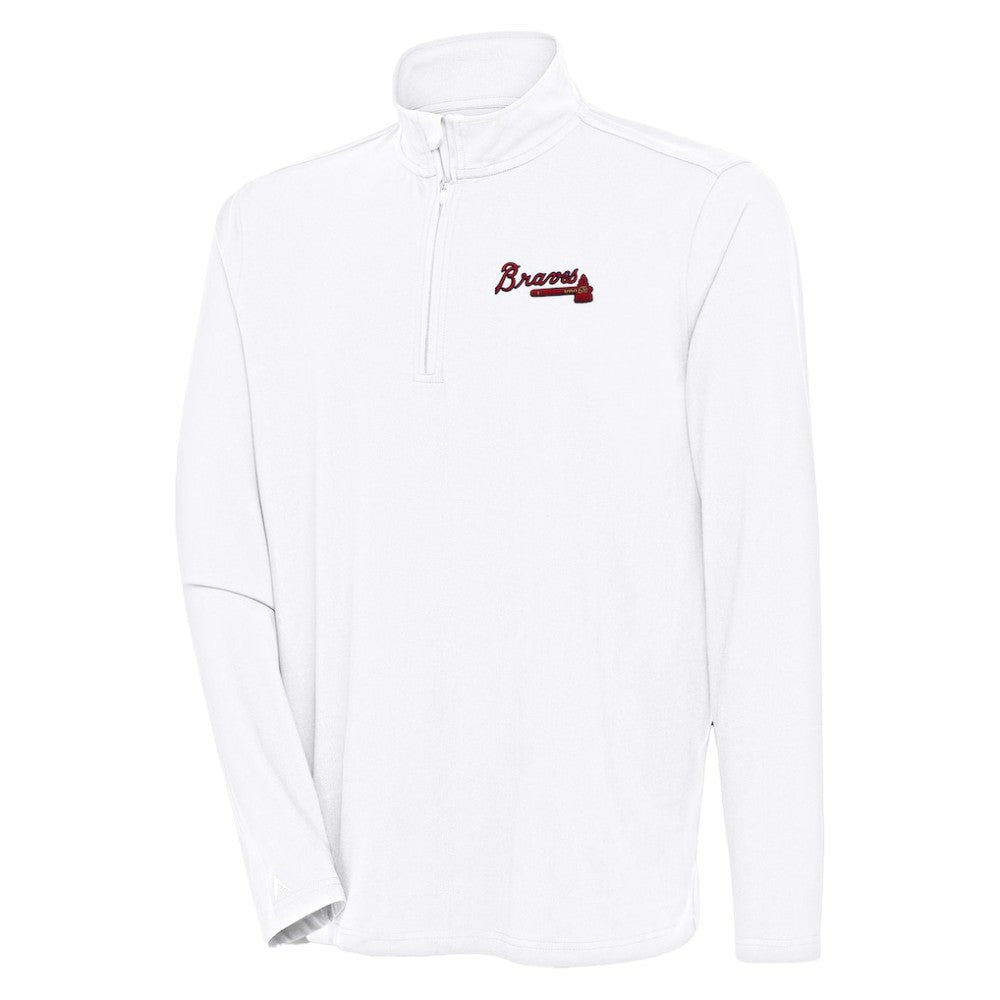 Atlanta Braves Antigua Hunk Quarter-Zip Pullover Top Near Me