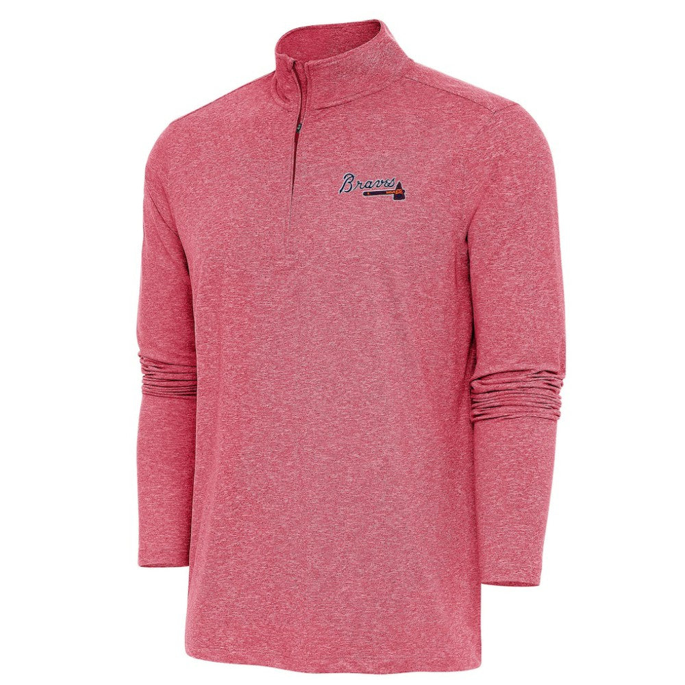 Atlanta Braves Antigua Hunk Quarter-Zip Pullover Top Near Me