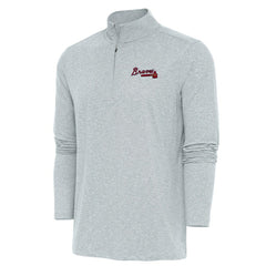 Atlanta Braves Antigua Hunk Quarter-Zip Pullover Top Online