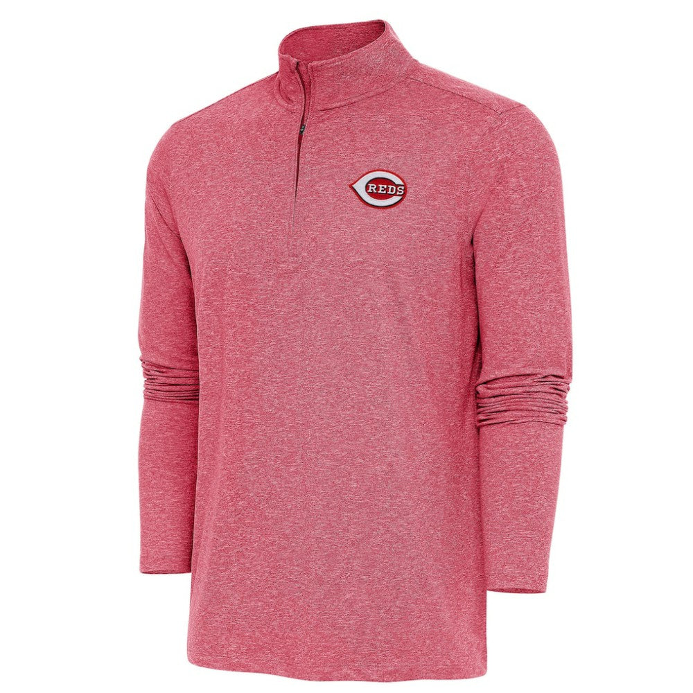 Cincinnati Reds Antigua Hunk Quarter-Zip Pullover Top Sale