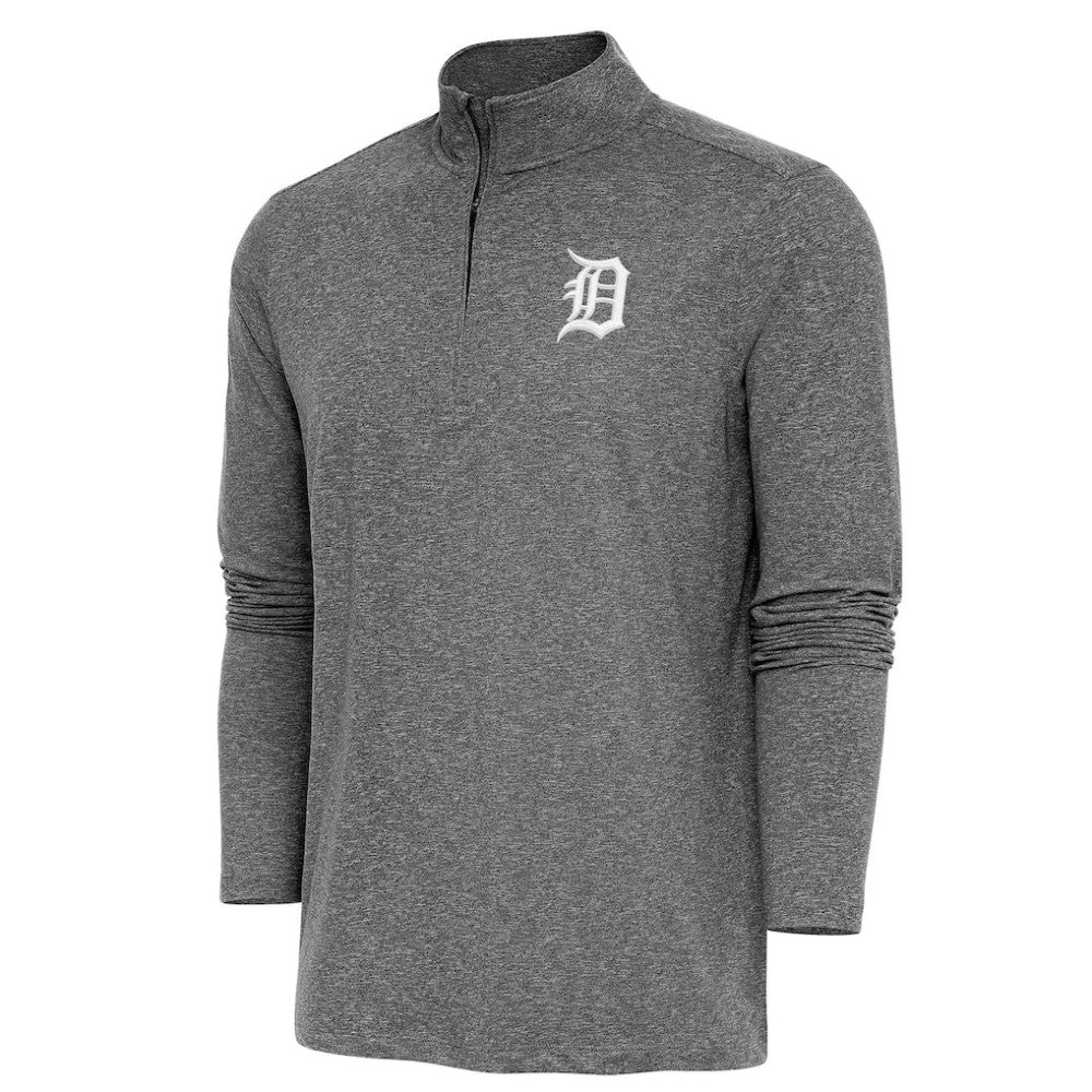 Detroit Tigers Antigua Hunk Quarter-Zip Pullover Top Clearance