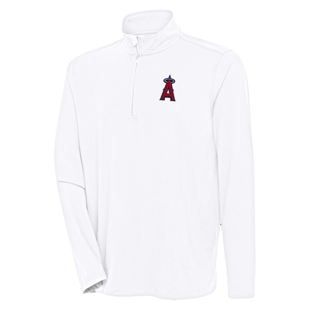 Los Angeles Angels Antigua Hunk Quarter-Zip Pullover Top On Sale