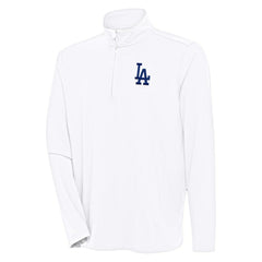 Los Angeles Dodgers Antigua Hunk Quarter-Zip Pullover Top Lifestyle