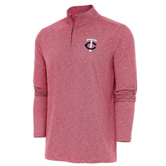 Minnesota Twins Antigua Hunk Quarter-Zip Pullover Top On Sale