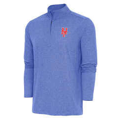 New York Mets Antigua Hunk Quarter-Zip Pullover Top discount