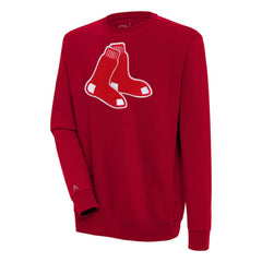 Boston Red Sox Antigua Victory Crewneck Chenille Pullover Sweatshirt Clearance