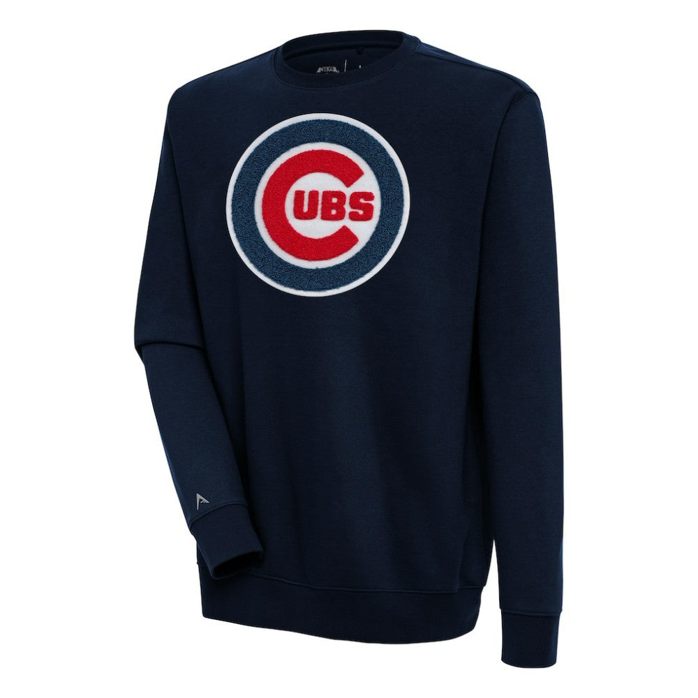 Chicago Cubs Antigua Victory Crewneck Chenille Pullover Sweatshirt Sale