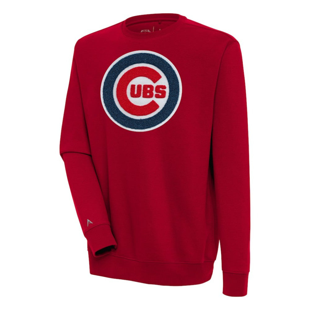Chicago Cubs Antigua Victory Crewneck Chenille Pullover Sweatshirt Online