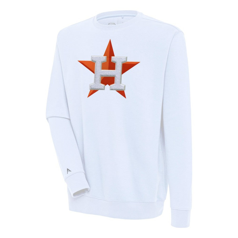 Houston Astros Antigua Victory Crewneck Chenille Pullover Sweatshirt Online