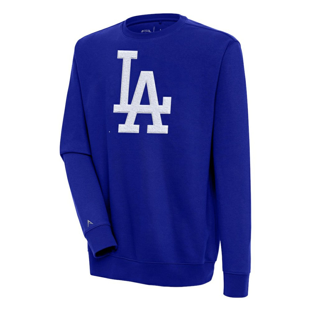 Los Angeles Dodgers Antigua Victory Crewneck Chenille Pullover Sweatshirt Sale