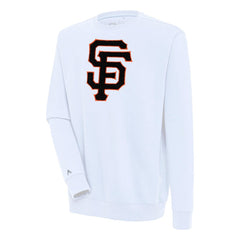 San Francisco Giants Antigua Victory Crewneck Chenille Pullover Sweatshirt Online