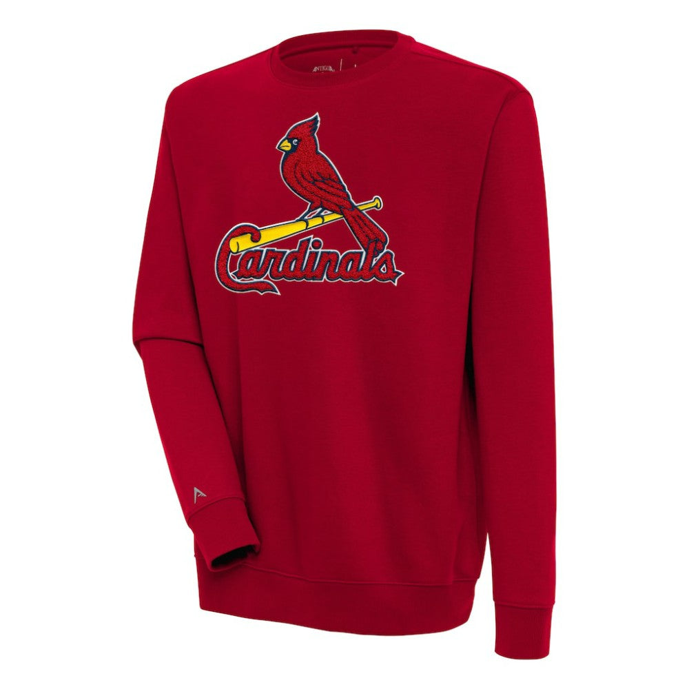 St. Louis Cardinals Antigua Victory Crewneck Chenille Pullover Sweatshirt Online