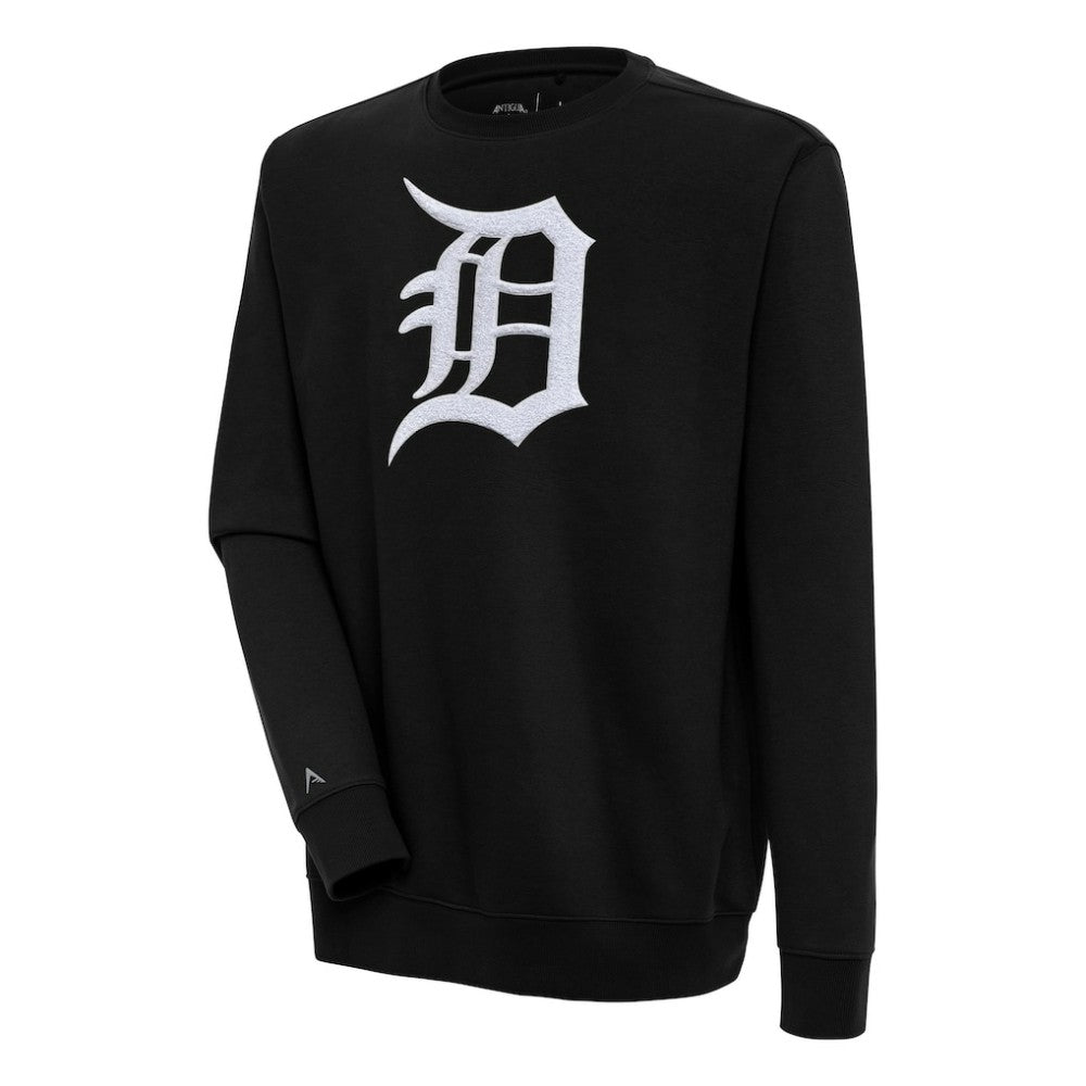 Detroit Tigers Antigua Victory Crewneck Chenille Pullover Sweatshirt discount