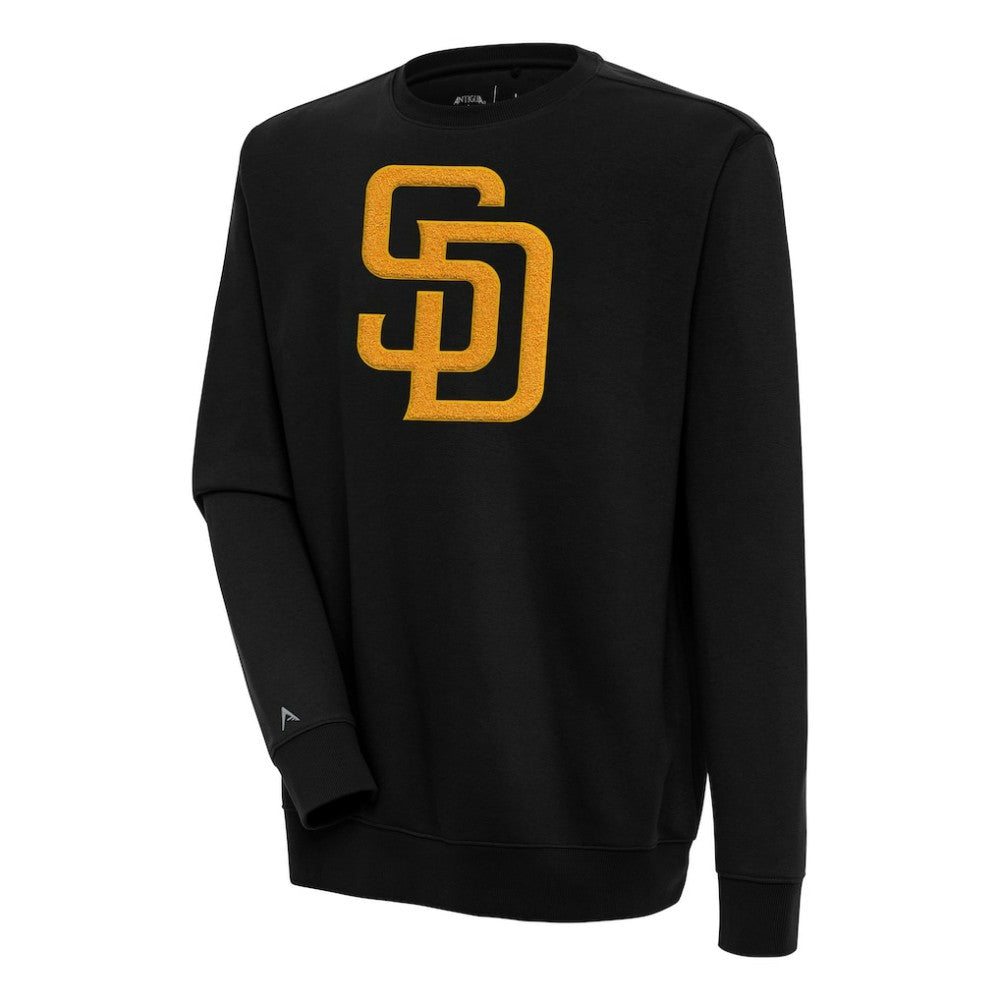San Diego Padres Antigua Victory Crewneck Chenille Pullover Sweatshirt for sale