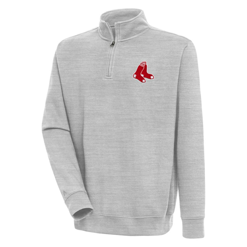 Boston Red Sox Antigua Victory Quarter-Zip Pullover Top Clearance