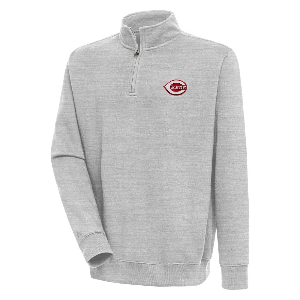Cincinnati Reds Antigua Victory Quarter-Zip Pullover Top Clearance