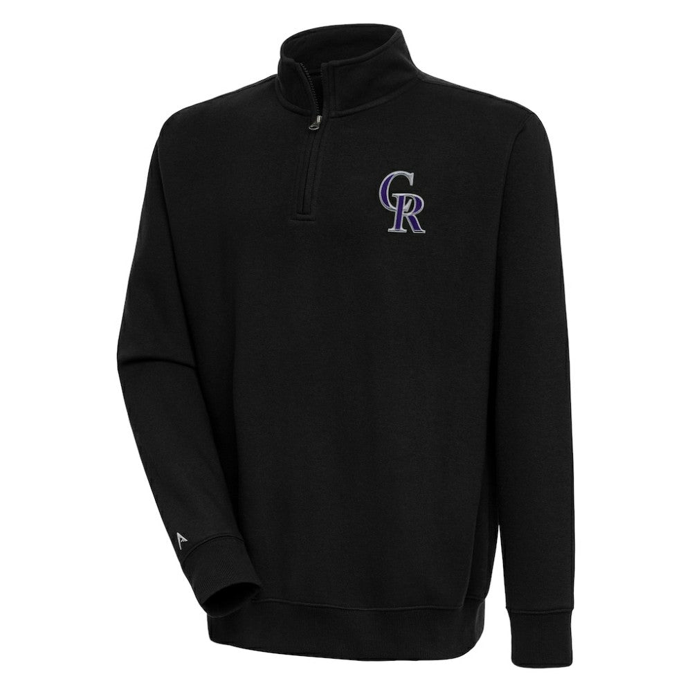 Colorado Rockies Antigua Victory Quarter-Zip Pullover Top Lifestyle