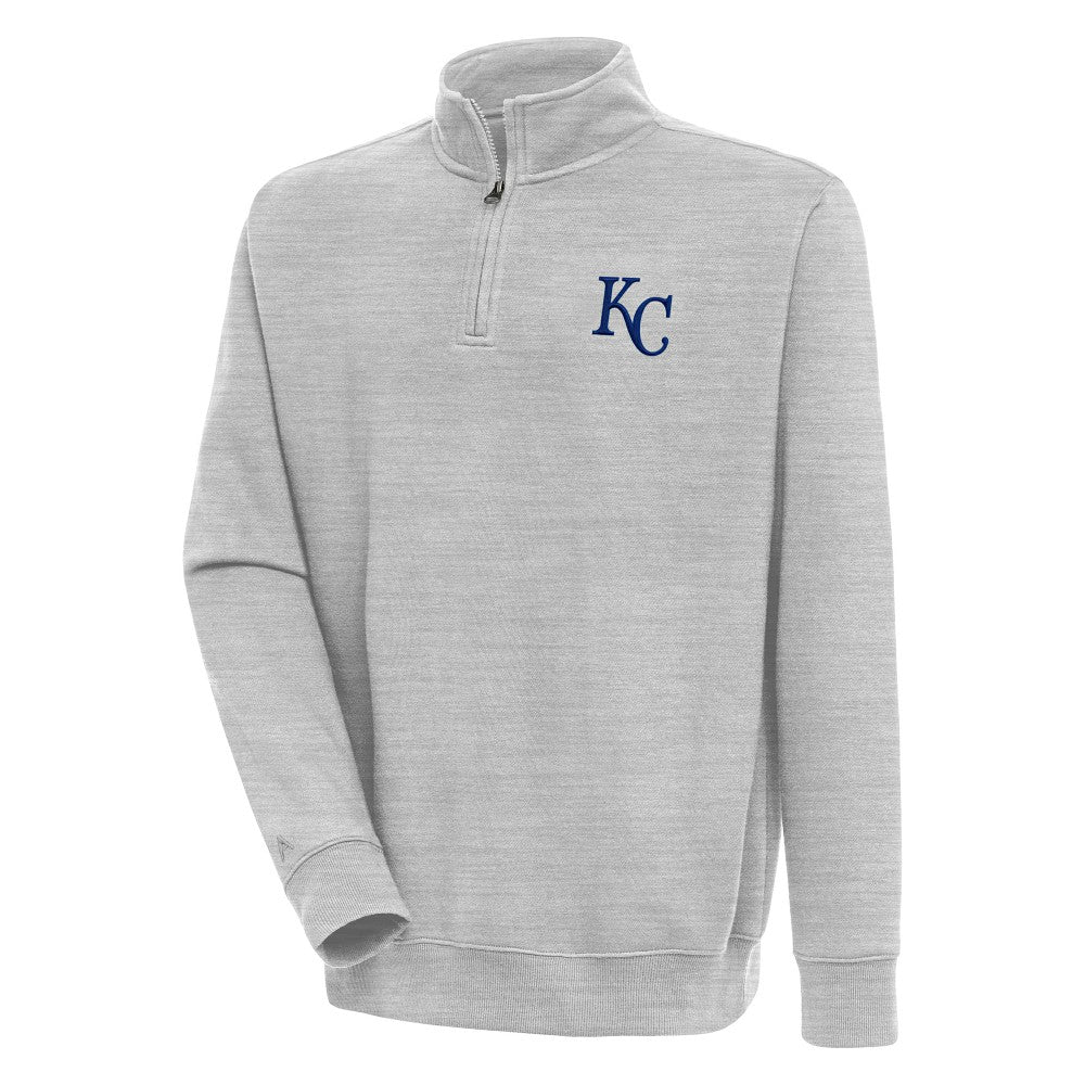 Kansas City Royals Antigua Victory Quarter-Zip Pullover Top On Sale