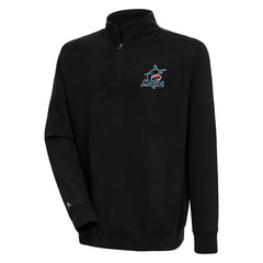 Miami Marlins Antigua Victory Quarter-Zip Pullover Top Sale