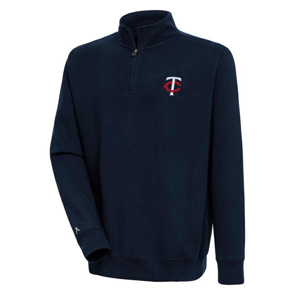 Minnesota Twins Antigua Victory Quarter-Zip Pullover Top Lifestyle