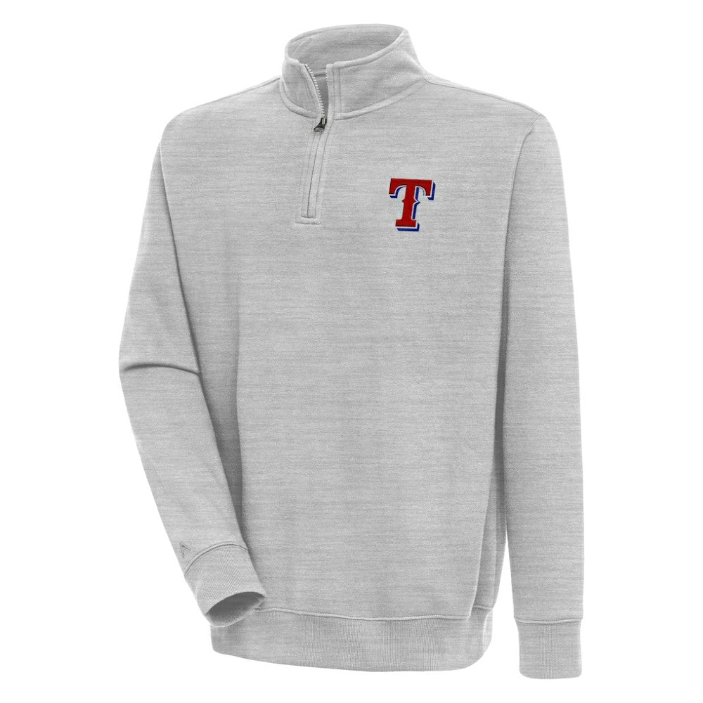 Texas Rangers Antigua Victory Quarter-Zip Pullover Top Sale