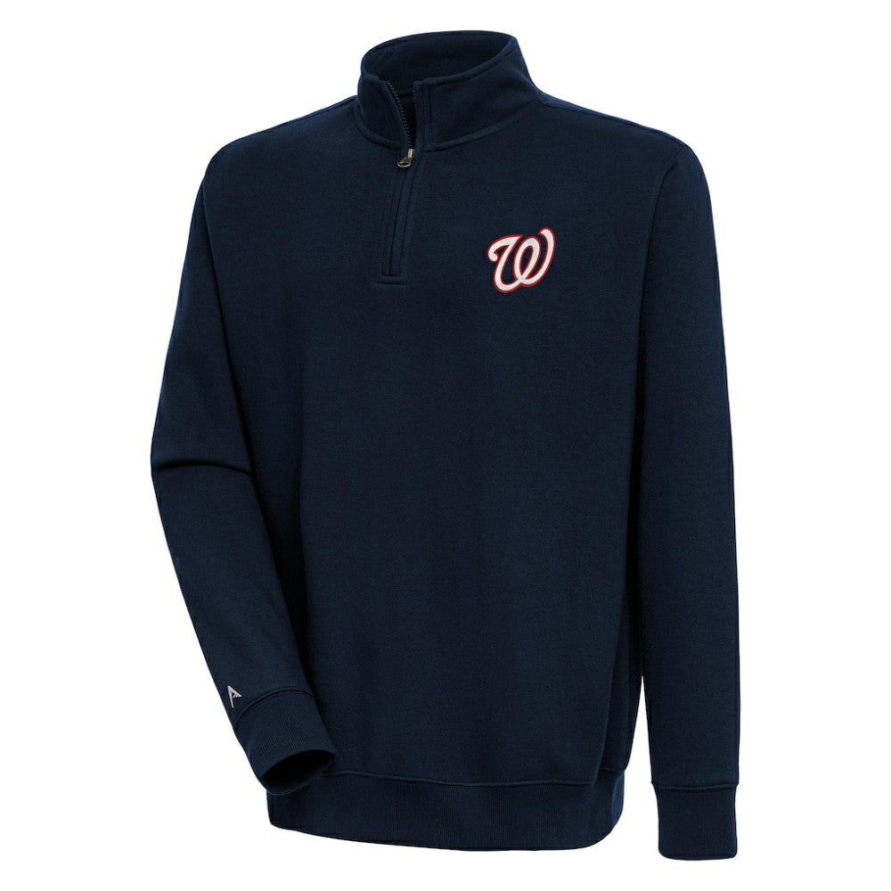 Washington Nationals Antigua Victory Quarter-Zip Pullover Top Lifestyle