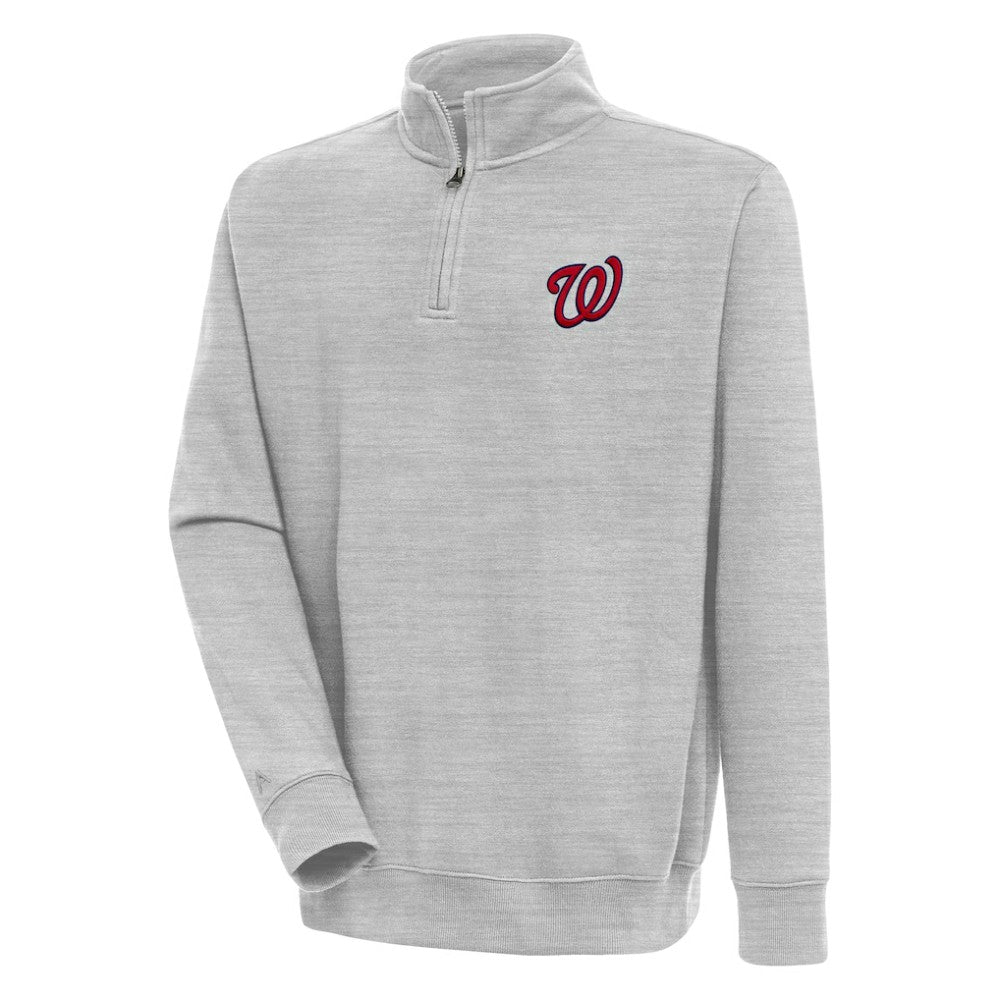 Washington Nationals Antigua Victory Quarter-Zip Pullover Top Sale